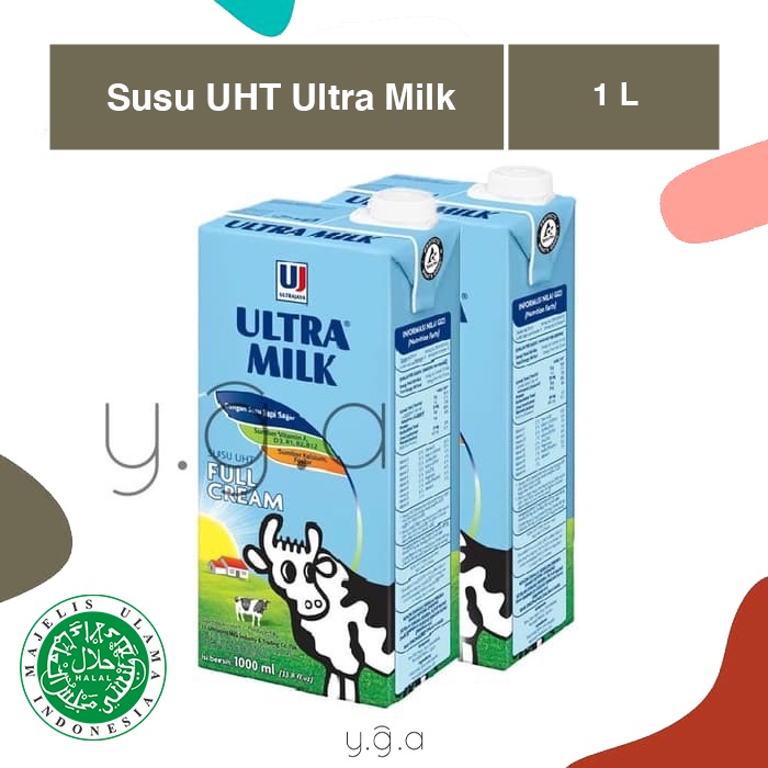 Jual Ultra Milk UHT Full Cream 1L / Susu Ultra UHT 1L | Shopee Indonesia