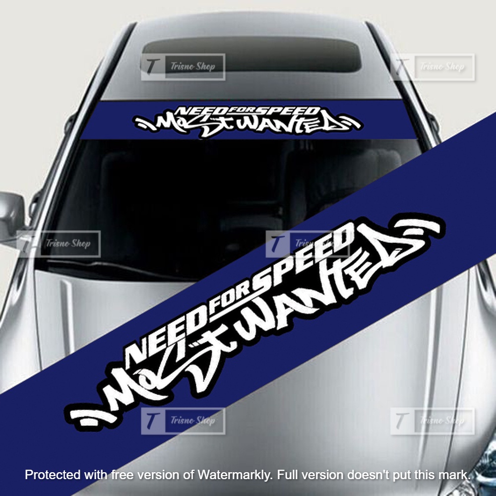 Jual Sticker Kaca Depan Mobil | Most Wanted + Laminasi Tebal | Shopee ...