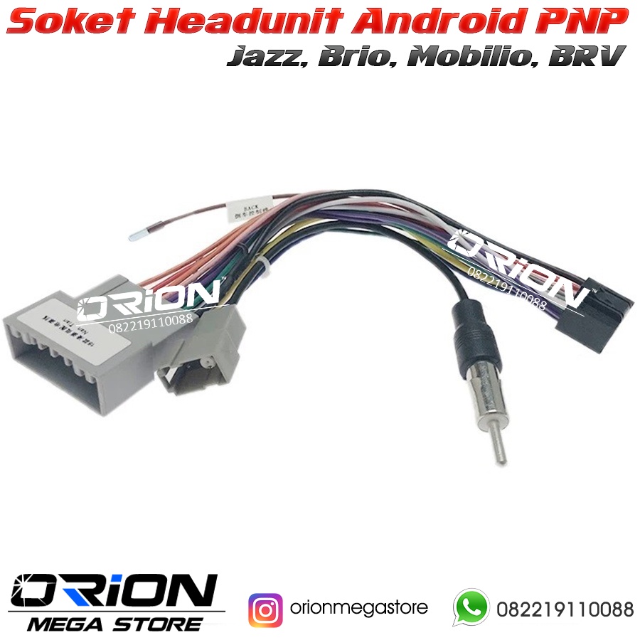 Jual Kabel Soket Head Unit Android Pnp Honda Brio Mobilio Brv Shopee Indonesia