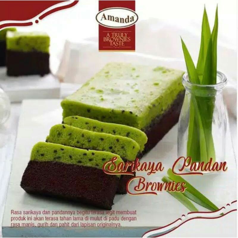 Jual Amanda Brownies Sarikaya Pandan Kukus Shopee Indonesia