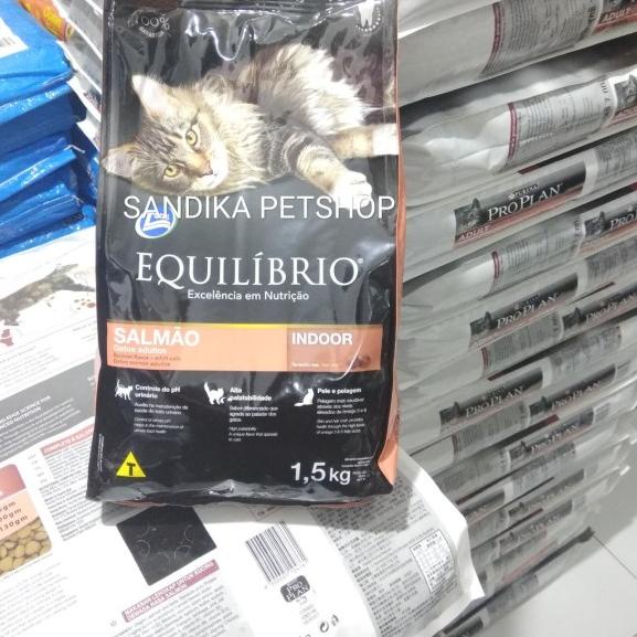 Jual Makanan Kucing / Cat Food EQUILIBRIO ADULT SALMON INDOOR 1.5 KG