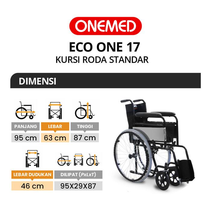 Jual Onemed Kursi Roda Standar Rumah Sakit Black Steel Gerigi Eco One Shopee Indonesia