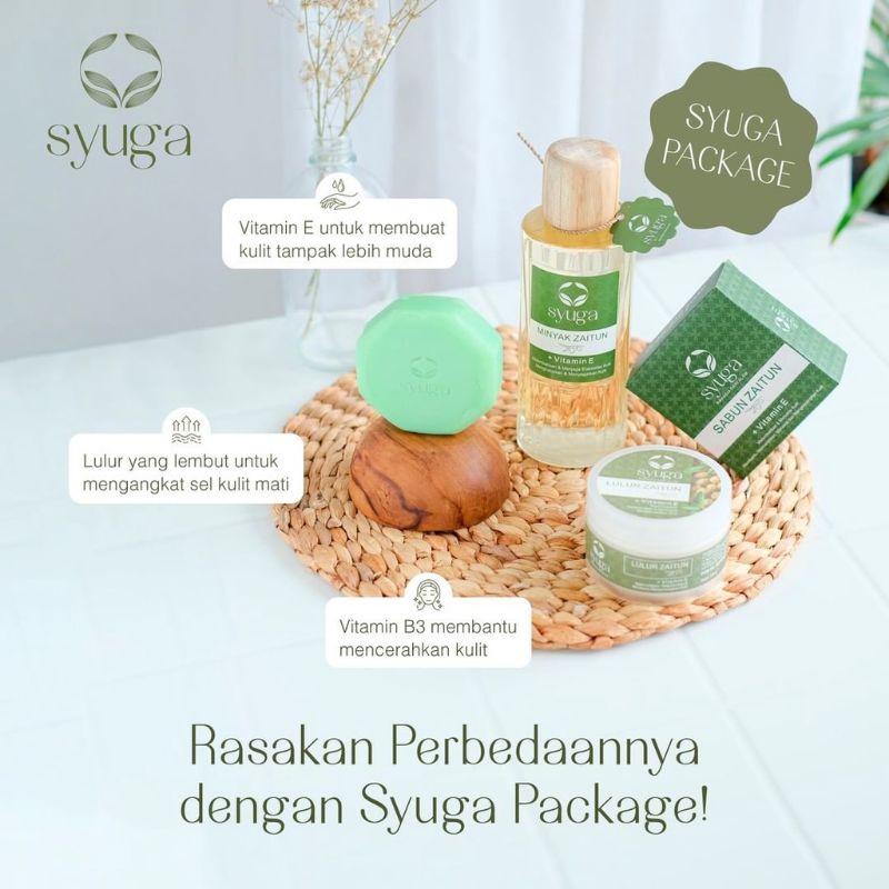 Jual SYUGA Zaitun + Vitamin E Olive Oil Bar Soap Body Scrub