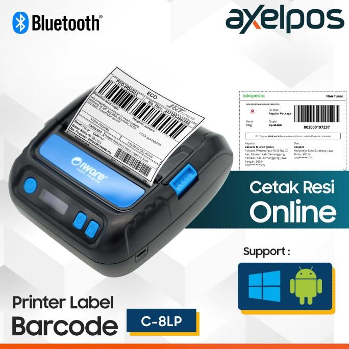 Jual Label Sticker Printer Thermal C Lp Bluetooth Pengiriman Tokopedia Shopee Indonesia