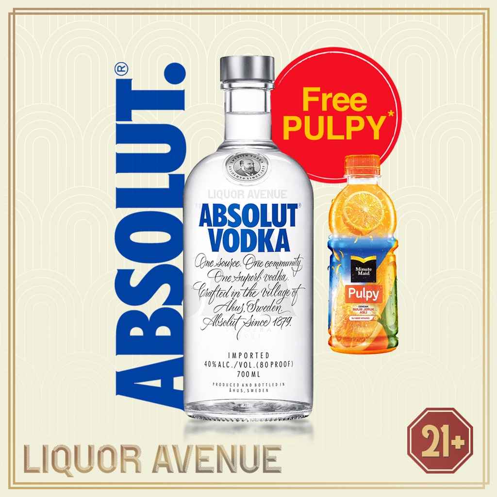 Jual Absolut Vodka Blue Original 700ml | Shopee Indonesia