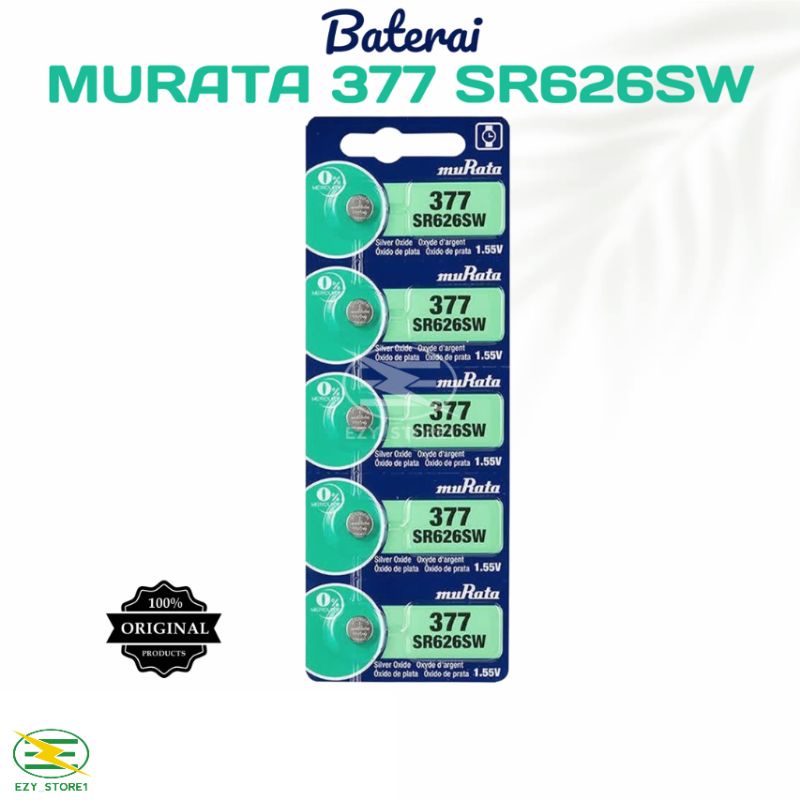 Jual Baterai Murata 377 Sr626sw Lr626 Lr66 Ag4 Original Batrai Jam