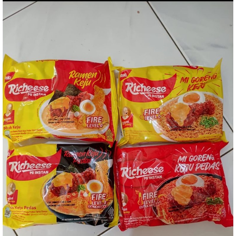 Jual mie richeese level 0 sampai 3 kuah dan goreng | Shopee Indonesia