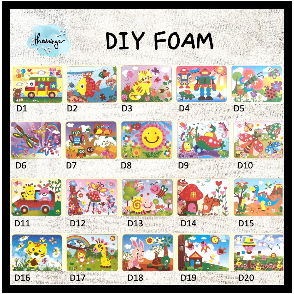 Jual MAINAN TEMPEL MENEMPEL EVA STICKER EDUKASI ANAK 3D MONTESSORI ...