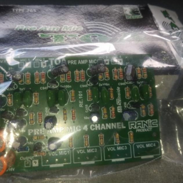 Jual kit penguat mic preamp pre amp amplifier toa 4 channel 4channel