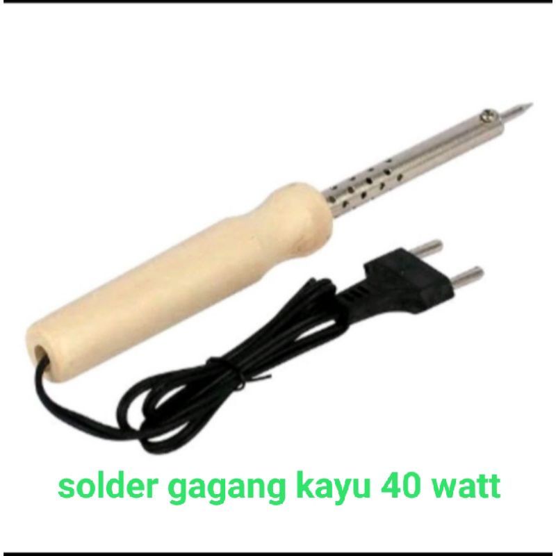 Jual Solder Listrik Watt Gagang Kayu Free Timah Meter Shopee Indonesia