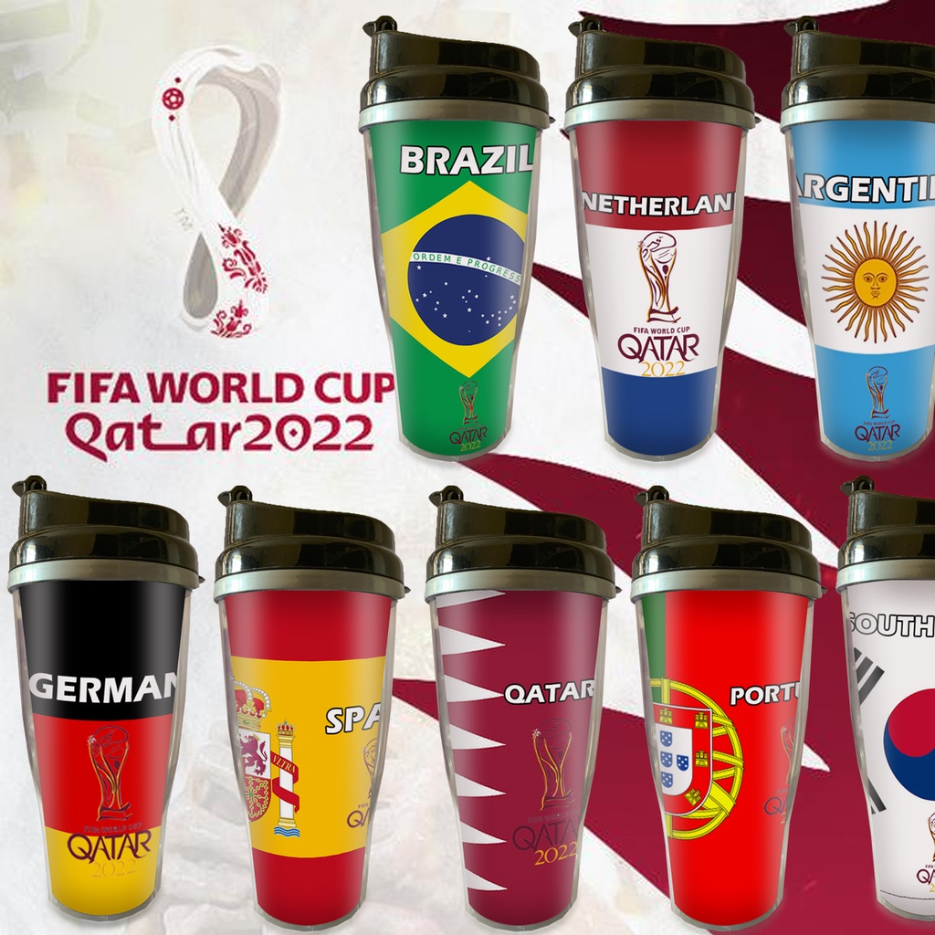 Jual Tumbler Piala Dunia 2022 Qatar / Tumbler Custom Insert Paper