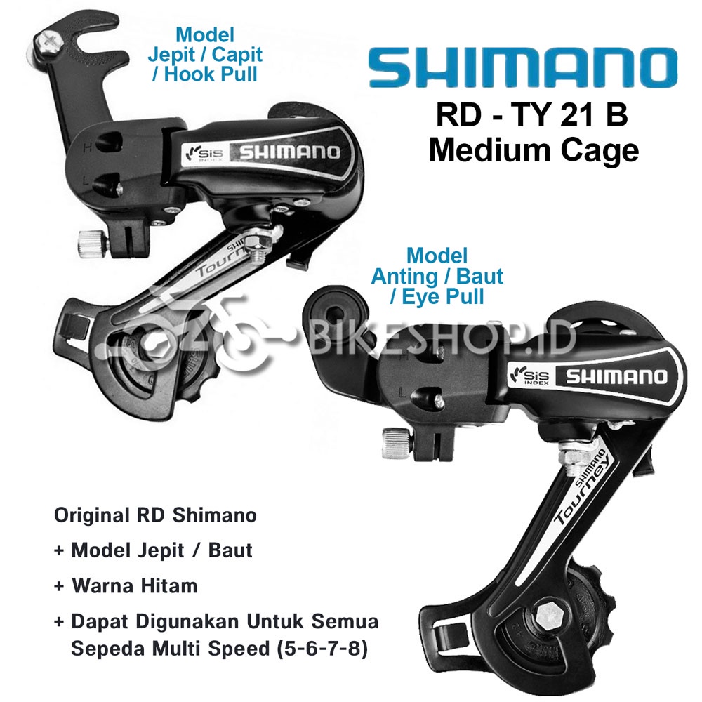 Deragliatore Posteriore Shimano Tourney RD-TY21A 6 Velocit&agrave; - Montaggio Diretto - Nuovo