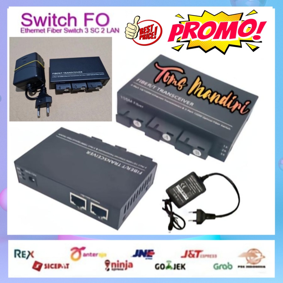 Jual Media Converter 3 FO 2 LAN RJ45 10/100 Mbps | Shopee Indonesia