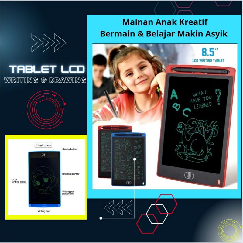 Jual Mainan Anak Papan Tulis Tablet LCD Writing Maenan Perempuan Cewek ...