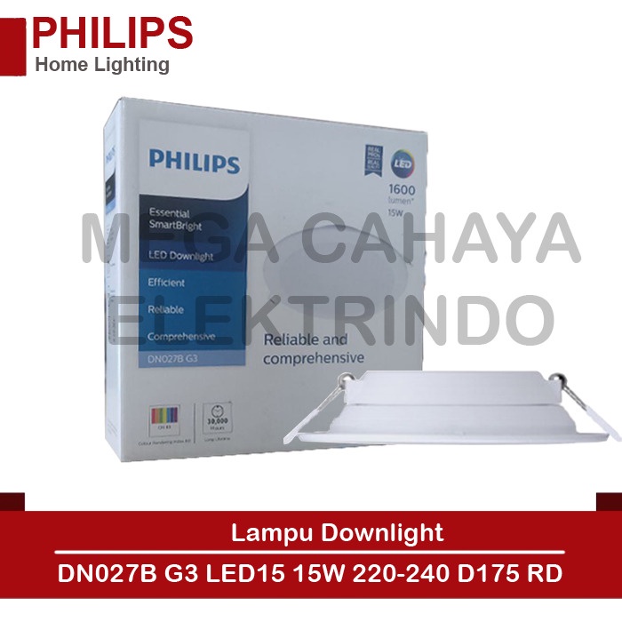 Jual PHILIPS DN027B G3 LED15 - LED Downlight 15W - 7 Inch | Shopee ...