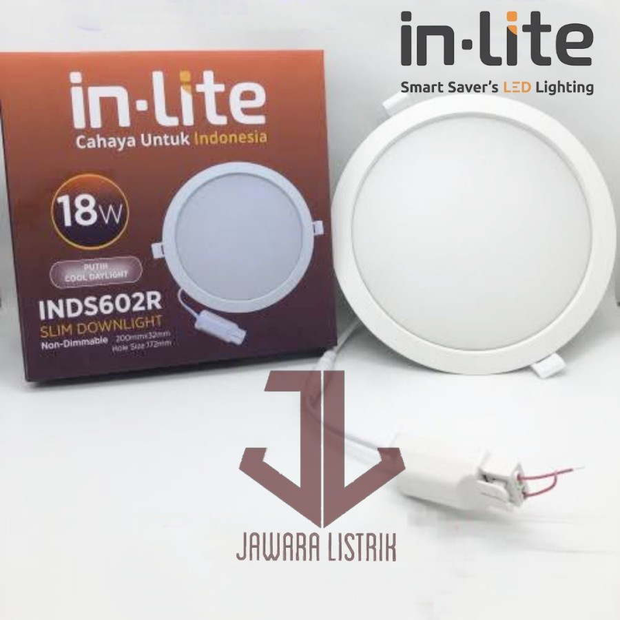 Jual INLITE INDS602R LAMPU DOWNLIGHT PANEL LED 18 WATT 200x32 MM ...