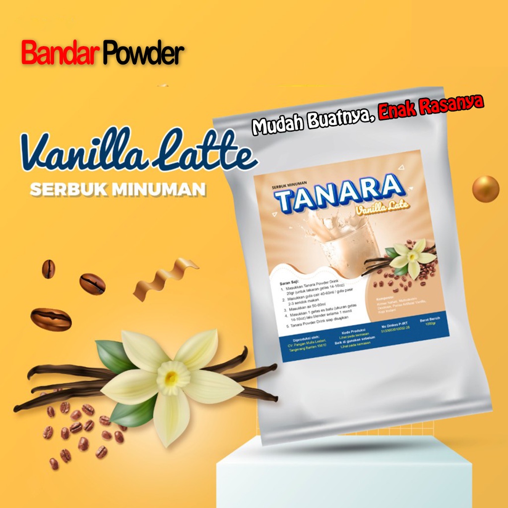 Jual Bubuk Minuman Vanilla Latte 1kg - Serbuk Minuman Tanara - Bandar ...