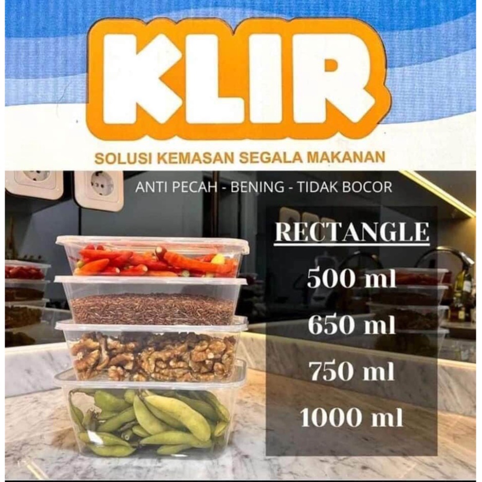 Jual [ecer 1 Pcs] Thinwall Persegi Panjang Food Container Box Tempat