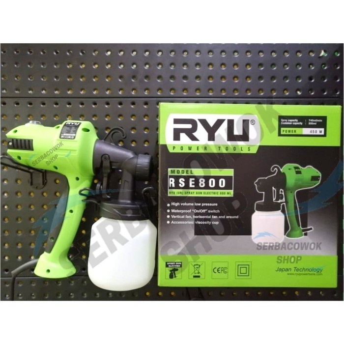 Jual RYU Power Spray Gun Electric RSE 800 Semprotan Cat Elektrik 3 Mode ...