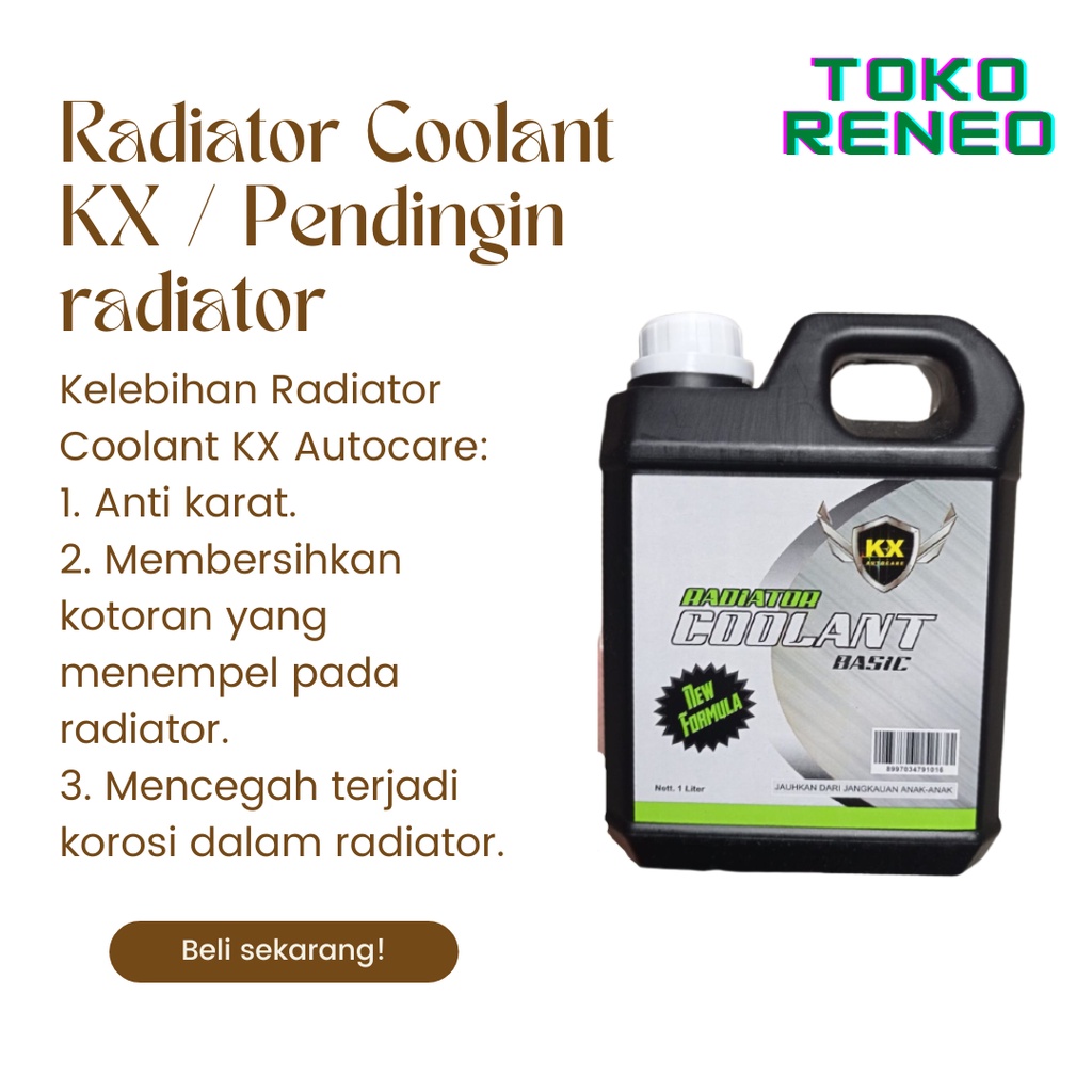 Jual Air Radiator Motor Coolant Basic Anti Karat KX Autocare 1 Liter ...