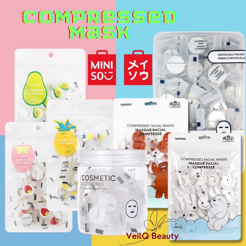 Jual Miniso Compressed Sheet Mask Masker Kertas Polos Diy Shopee