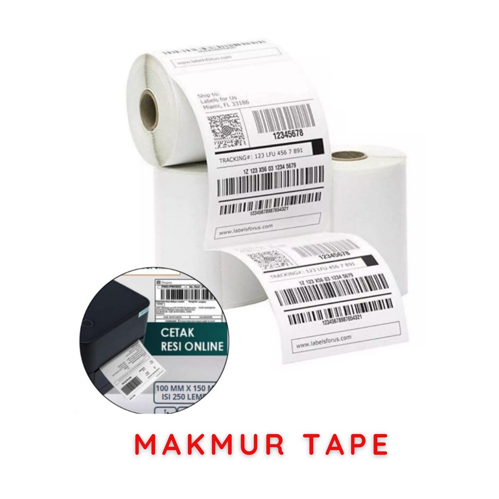 Jual Label Barcode 100 X 150mm Kertas Sticker Label Thermal Isi 500 Pcs