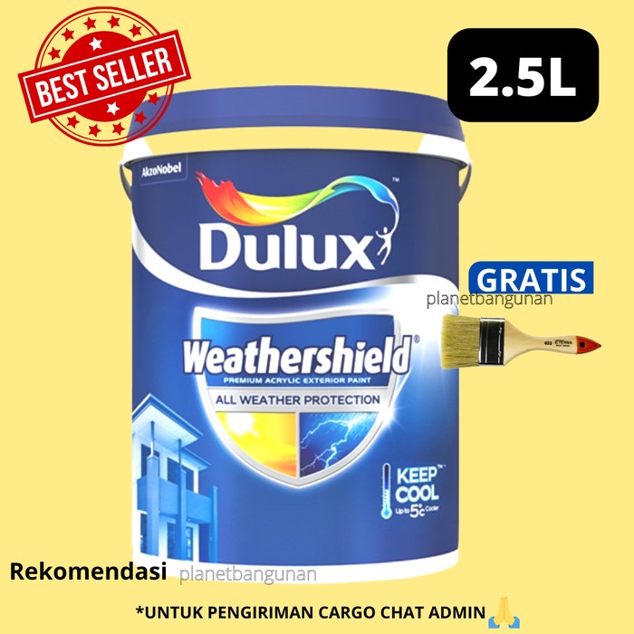 Jual Dulux Weathershield Brilliant White 2 5 L Brilliant White