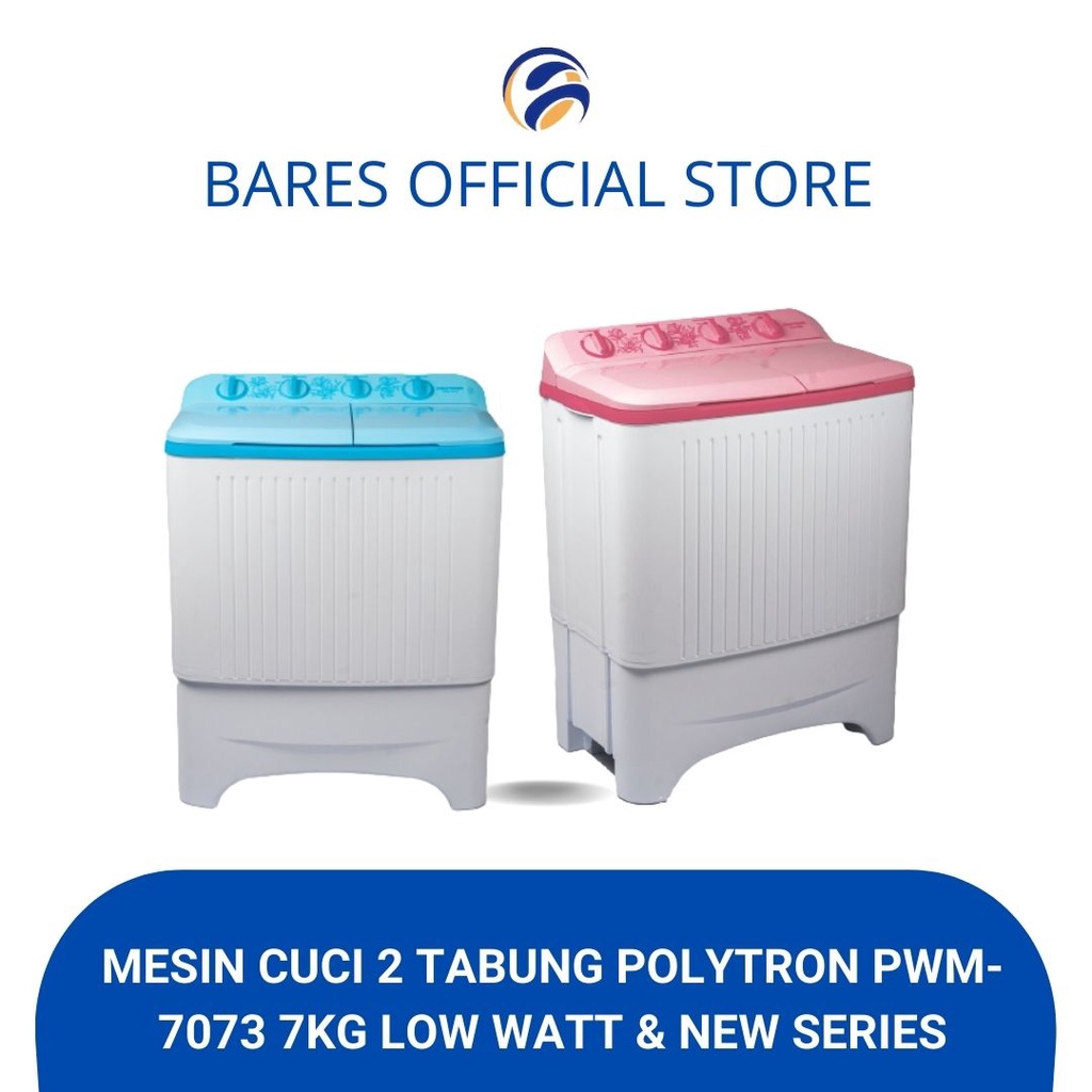 Jual Mesin Cuci 2 Tabung Polytron PWM-7073 7KG Low Watt & New Series ...