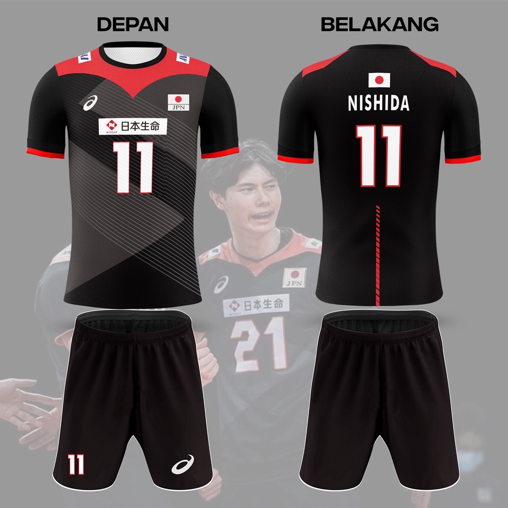 Jual Jersey Olahraga Timnasional Voli Japan Jepang Kaos Jersey Atasan Olahraga Bisa Req Nama