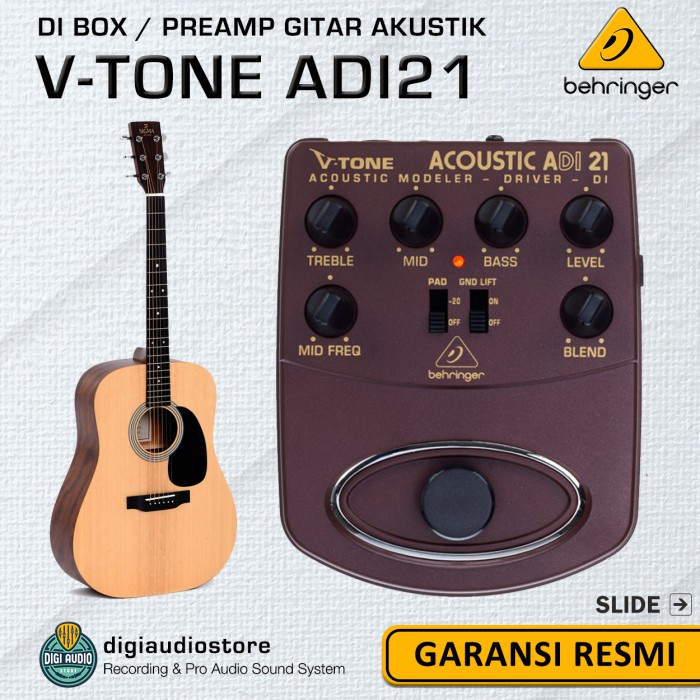 Jual Behringer Adi21 Acoustic Amp Modeler / Guitar Recording / Di Box Original Shopee Indonesia