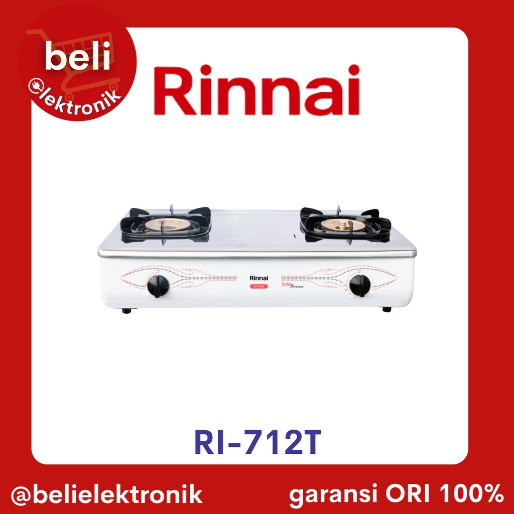 Jual Rinnai Kompor Gas Dua Tungku Stainless Steel Api Besar Tornado Ri T Shopee Indonesia