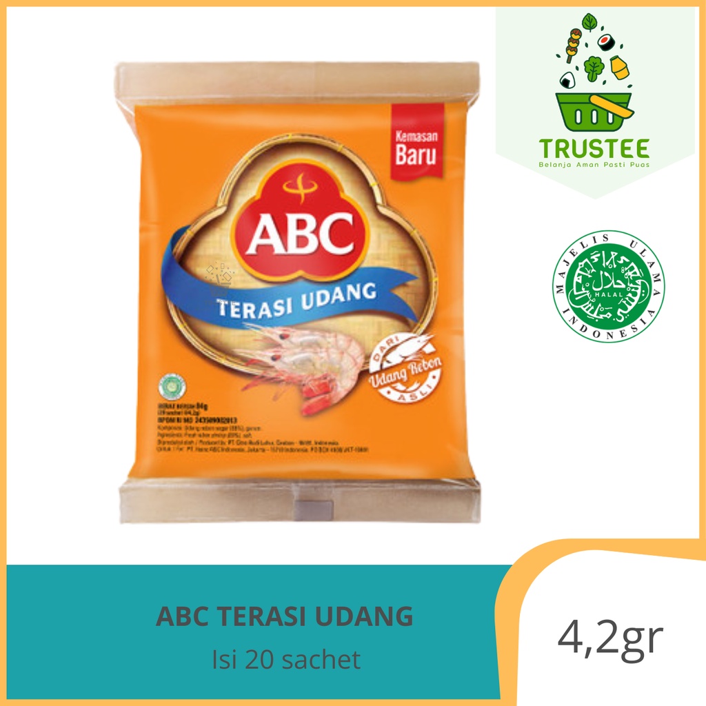 Jual Abc Terasi Udang Isi 20 Sachet X 4 2 Gram Trasi Udang Rebon Asli