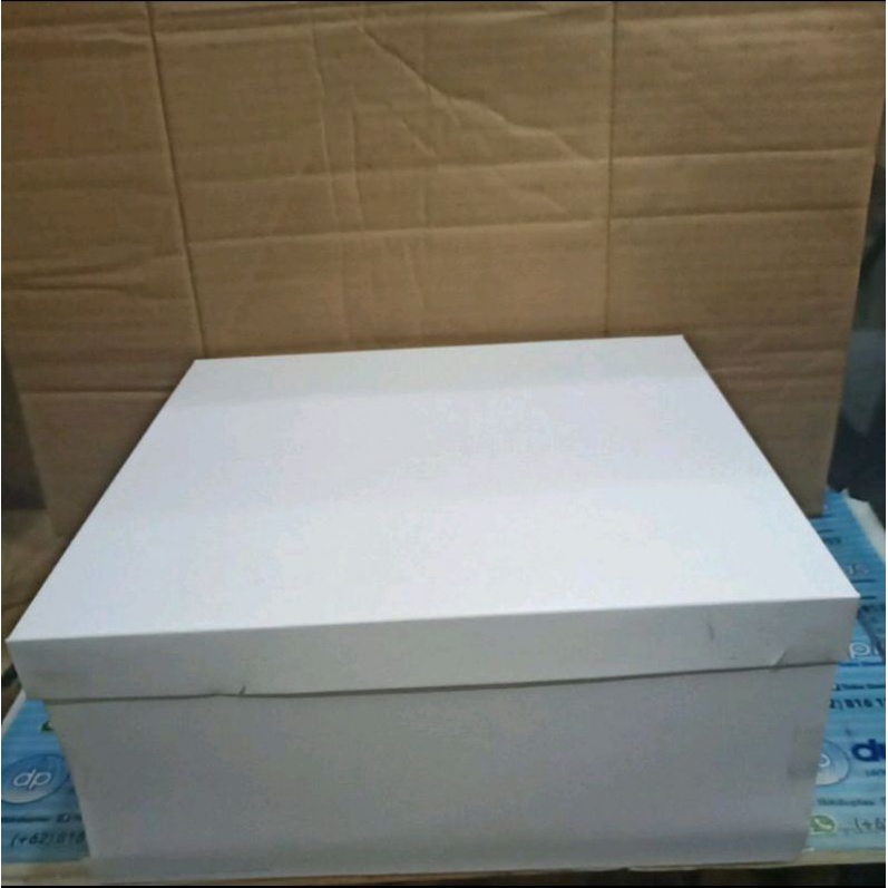 Jual Box Dus Kotak Kue Roti Putih 28 x 28 x 12 cm | Shopee Indonesia