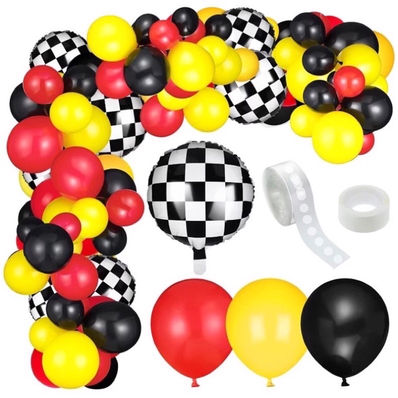 Jual BALON GARLAND DEKORASI BULAT RACING | Shopee Indonesia