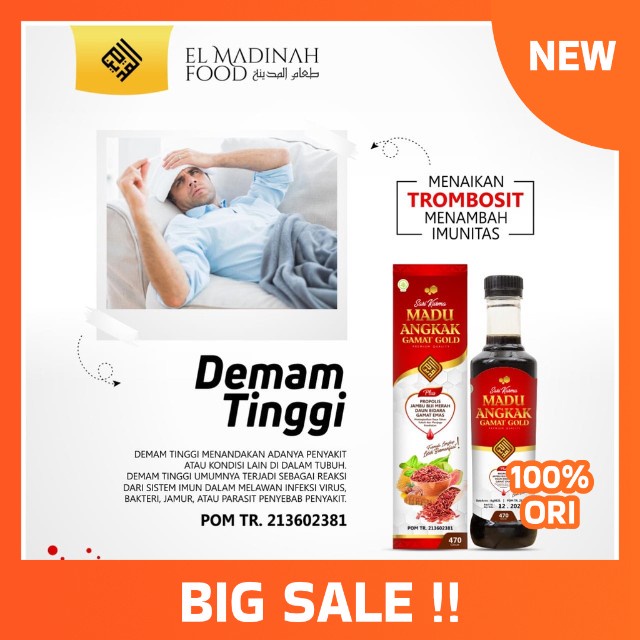 Jual {PAKET]} 2 botol Madu Angkak EL MADINAH Gamat Gold Sari Kurma Plus ...