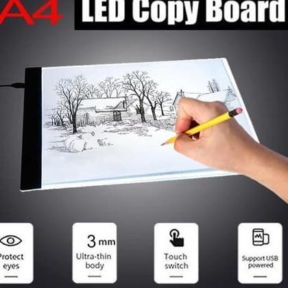 Jual Drawing Tracing A4 Copy Board Papan LED Light Pad Ultra Jiplak ...