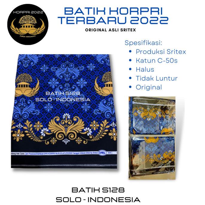 Jual Seragam Korpri Terbaru 2022 Bahan Batik Kain Katun 50S Sritex ...