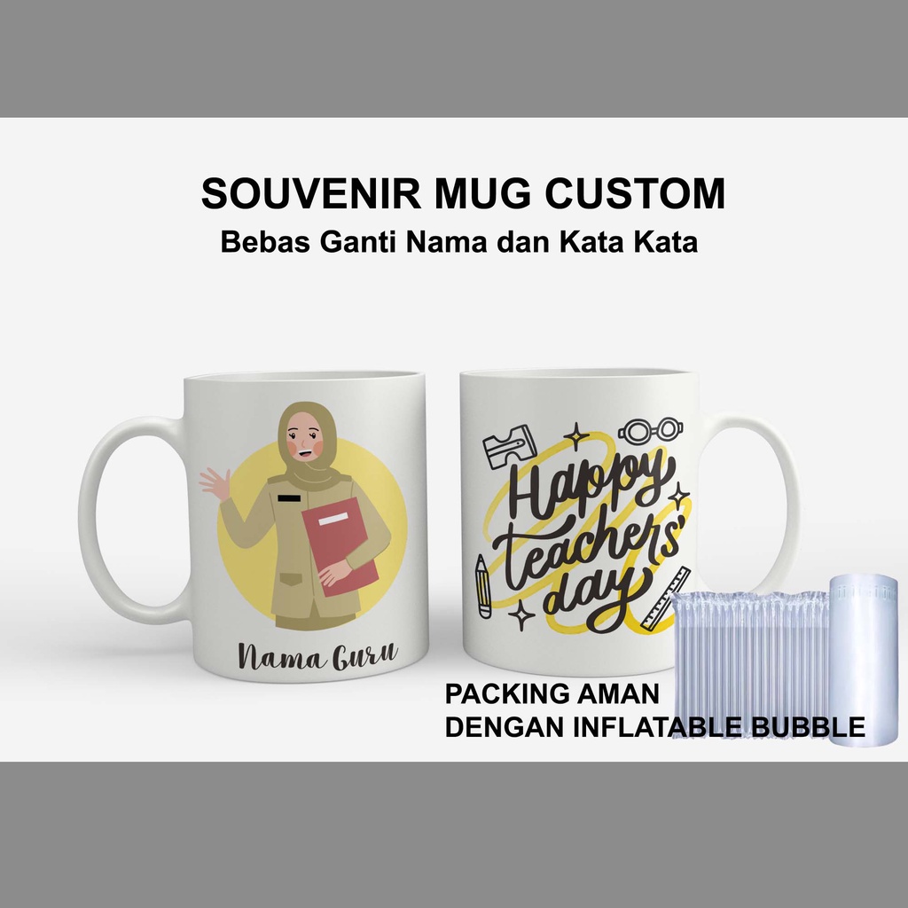 Jual Aksha Mug Custom Tema Hari Guru Bahan Keramik Ukuran 11oz Shopee Indonesia 5443