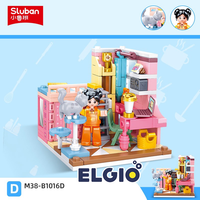 Jual Sluban Bricks Rumah 4 in 1 Mini Handcraft Rumah-rumahan Girls DIY ...