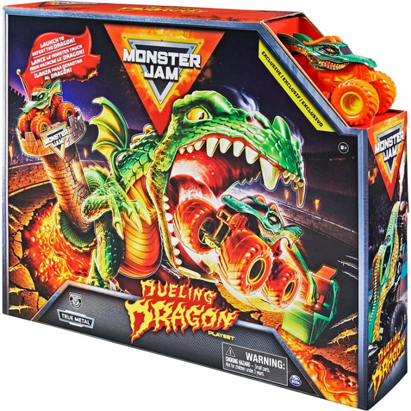 Jual Monster jam dueling dragon playset with exclusive dragon monster truck original Shopee