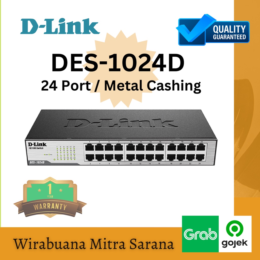 Jual DLINK DES-1024D SWITCH HUB 24 Port Unmanaged Desktop Switch Metal ...