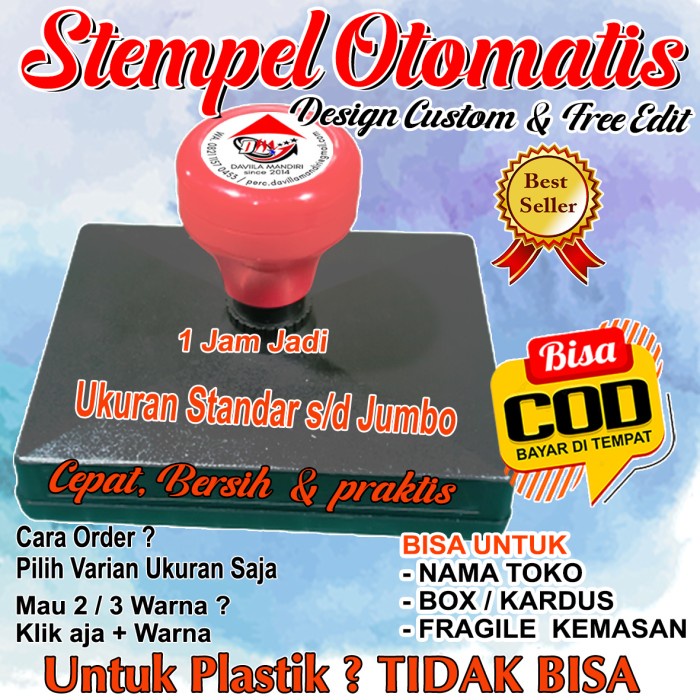 Jual Stempel Otomatis Jumbo Stempel Kardus Stempel Fragile Design