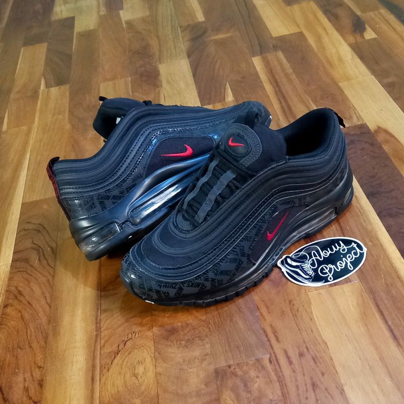 Air max 97 black reflective cheap logo