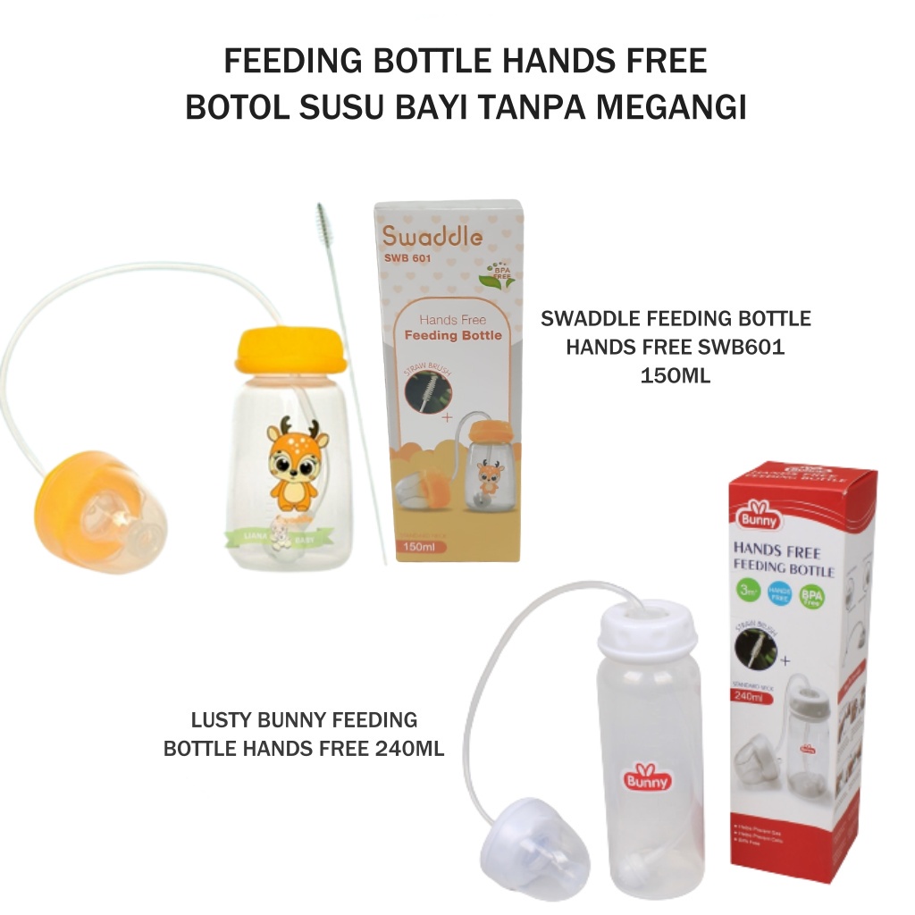 Jual BOSU374 SWADDLE FEEDING BOTTLE HANDS FREE SWB601 WITH STRAW