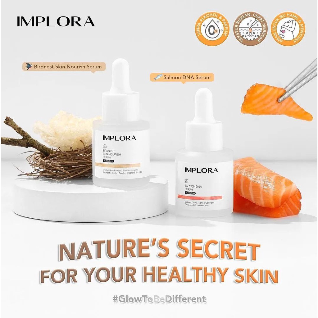 Jual Implora Nature's Secret Serum - Salmon DNA & Birdnest Skin Nourish ...