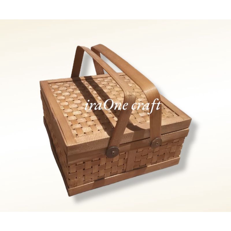 Jual RANTANG BAMBU KOTAK | HAMPERS ANYAMAN | KOTAK BAMBU ( 25 cm ...