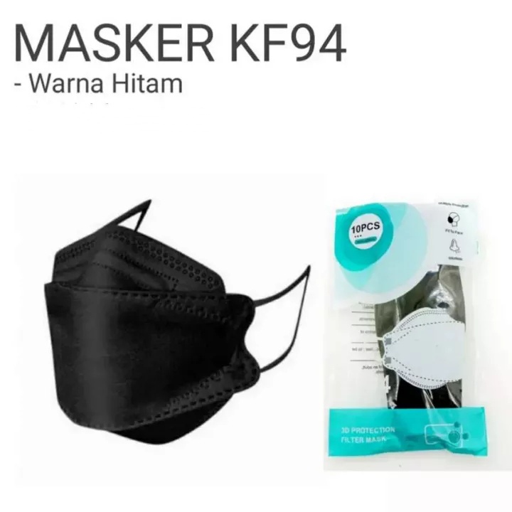 Jual Masker Hitam KF94 (1 Bungkus isi 10 pcs) | Shopee Indonesia