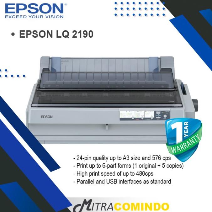Jual printer dot matrix epson lq 2190 garansi 1 tahun shopee indonesia