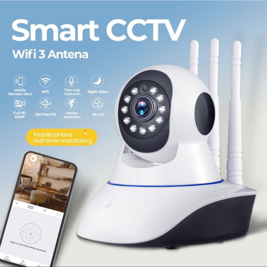 Jual V380 Pro CCTV 3 Antena 1080P Wireless Camera WiFi Smart Q5S ...