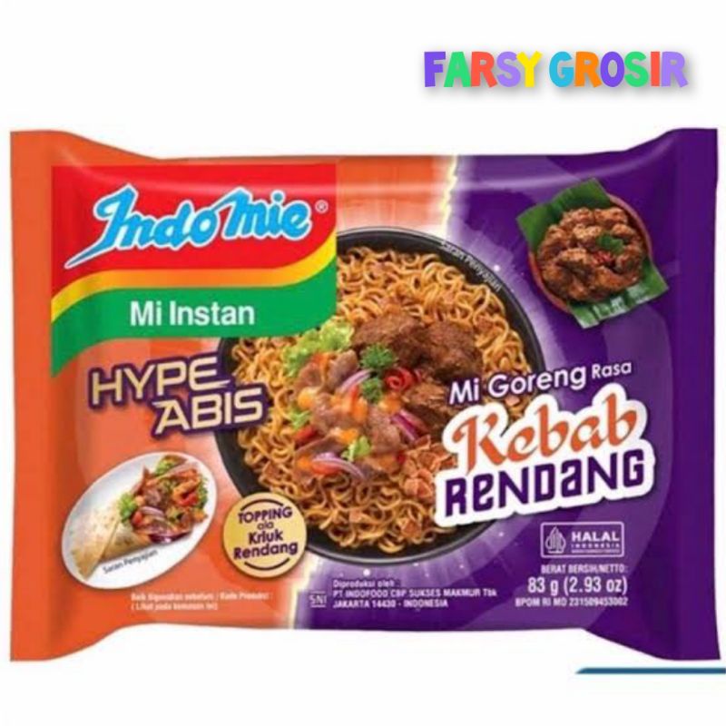 Jual NOODLES/MIE INSTANT INDOMIE GORENG RASA KEBAB RENDANG KEMASAN ...